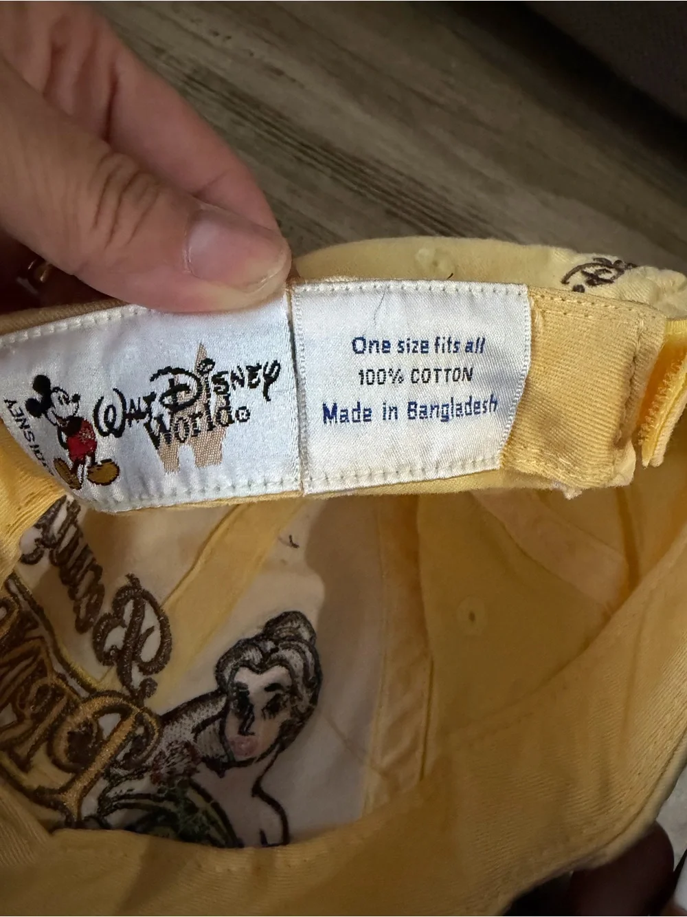 Rare Disneyland Resort Beauty Princess Belle Hat With Adjustable Strap.